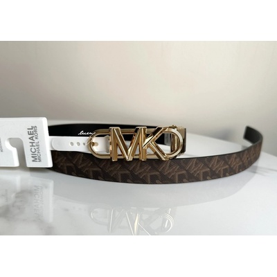 Michael Kors twist reversible belt brown dámský pásek oboustranný hnědý monogram