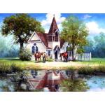 SunsOut - Puzzle Reflections of a Country Church - 1 000 piese