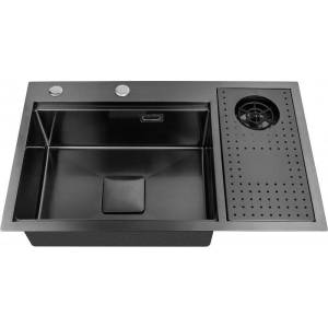 Inter Ceramic Кухненска мивка 7546R, Inter Ceramic, с приставка за миене на чаши (7546R) Мивка за вграждане