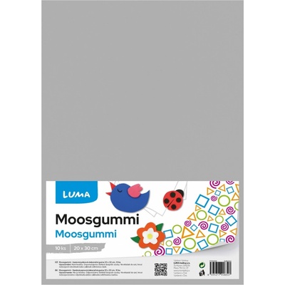 Moosgummi Luma A4, šedá, 10ks