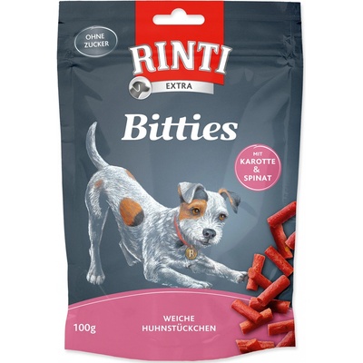 Finnern Rinti Dog Extra Snacks Mini Bits mrkev a špenát 100 g