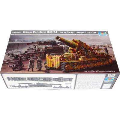 Trumpeter Morser Karl-Gerat 040/041 On Railway Transport Carrier 1:35