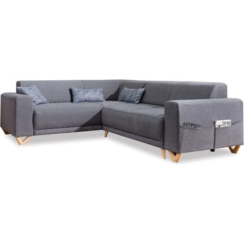 Miuform Сив разтегателен/с място за съхранение ъглов диван (ляв ъгъл/L форма) Classy Sophie - Miuform (BE380LIN18)