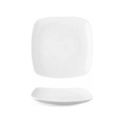 Mělký dezertní talíř porcelánový CARRÉ 20 x 20 cm 100035467