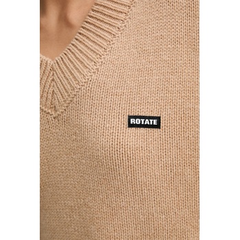 ROTATE Вълнен пуловер Rotate в бежово 1147631753 (1147631753)