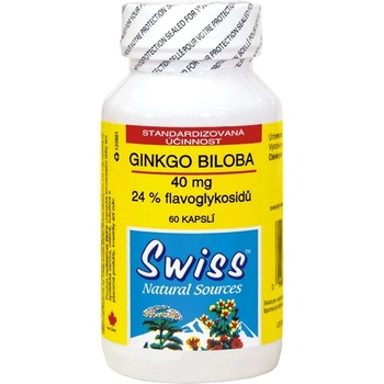 Swiss Ginkgo Biloba 40 mg 60 kapslí
