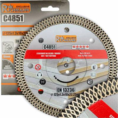 Diamantový kotouč RICHMANN 125 mm 1,3 mm pro řezání obkladů a dlažby