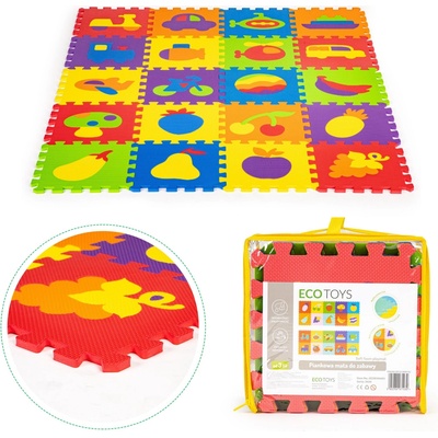 Ecotoys Vzdělávací pěnová puzzle podložka 148 x 119 cm