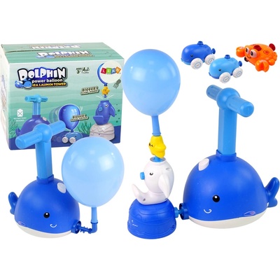 Lean Toys Aerodynamický vystřelovač balónů s delfíny