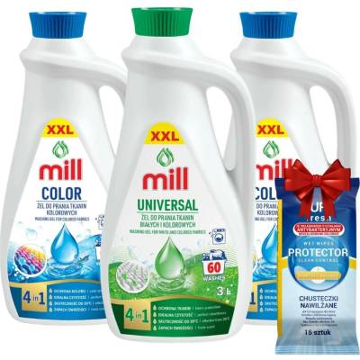 Mill Professional prací gel Univerzální barva Mix 3x 3 l 180 PD