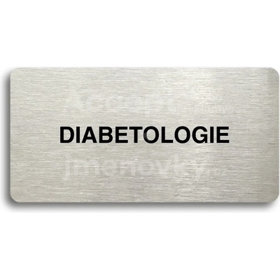 ACCEPT Piktogram DIABETOLOGIE - stříbrná tabulka - černý tisk bez rámečku