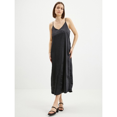 ONLY Черна дамска сатенена миди рокля с презрамки ONLY Cosmo ONLY | Cheren | ЖЕНИ | XS