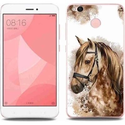 Pouzdro mmCase Gelové Xiaomi Redmi 4X - hnědý kreslený kůň