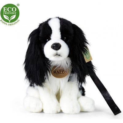 Rappa Плюшено седящо Куче Кавалер Кинг Чарлз Шпаньол с каишка 27 см. - серия Еко приятели - Rappa (209725)