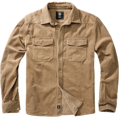 Brandit Corduroy Classic košel'a dlhý rukáv béžová