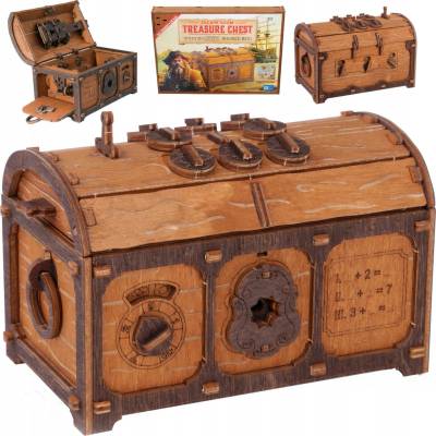 WOODEN CITY 3D dřevěné puzzle Escape room: Truhla s pokladem 165 ks