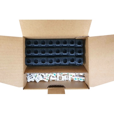 SOLARIX MULTIPACK 24ks Keystone Solarix CAT6 UTP RJ45 černý samořezný SXKJ-6-UTP-BK-SA