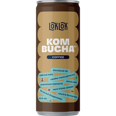 Loklok Kombucha káva 330 ml