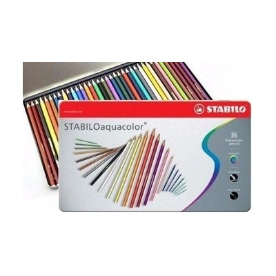 Pastelky STABILO aquacolor, sada 36 ks v kovovém pouzdru