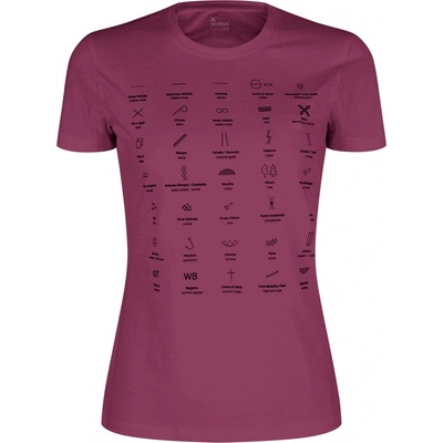 MONTURA Topographic T-Shirt Woman Wine Red
