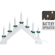 Grugen Adventný svietnik WHITE WOOD 7 LED