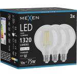Mexen Vintis 3x LED нажежаема жичка крушка E27, G95, 10W, неутрална - 4000K, 1320 lm, (L157-E27-1040-00x03)