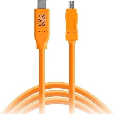 Tether Tools CUC2615-ORG USB-C na 2.0 Mini-B 8-Pin, 4,6m, oranžový