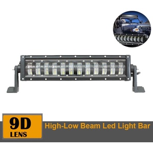  9D 42.5 СМ Led Bar Лед Бар Hi/Lo Kъси Дълги Водоустойчив Удароустойчив 12V 24V 7680 LМ 96W С Лупи Off-Road Лед Бар За Дж