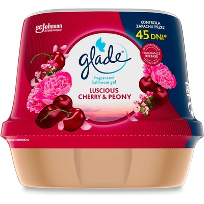 Glade Lucious Cherry & Peony vonný gel do koupelny 180 g