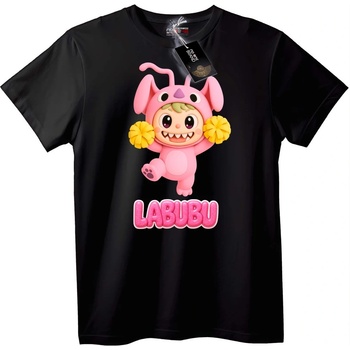 NOONEBRAND Тениска Labubu Розова Карикатура - 3XL, White