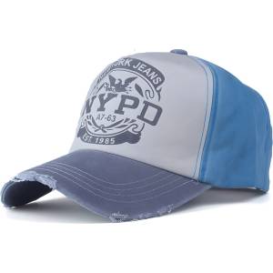 HARAHU Шапка с козирка nypd - Синьо / Сиво kp3822