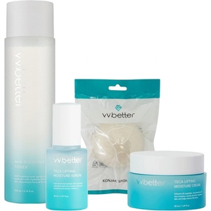 VVBETTER Комплект - Тонер за лице, Лифтинг серум и Крем, 200 + 30 + 50 ml + Гъба конджак