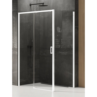 New Trendy Prime White sprchovací kút 110x70 cm štvorcová biela matné/priehľadné sklo D-0402A/D-0218B