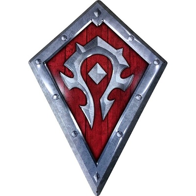 WORLD OF WARCRAFT - kovový štít, erb na zeď "Horda" - 25 x 35 cm, ABYPLA034