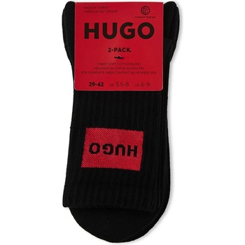 Hugo Чорапи Hugo 2 Pack of Red Logo Socks - Black