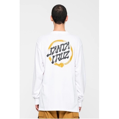 Santa Cruz Mako Dot L S T-Shirt White