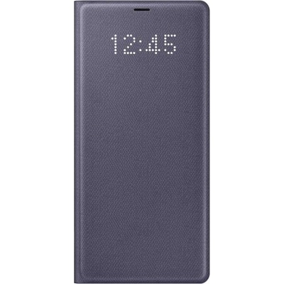 Samsung LED View Cover EF-NN950PV - оригинален кожен калъф през който виждате информация от дисплея за Samsung Galaxy Note 8 (сив)