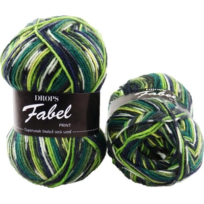 Drops Fabel print 542 zelená