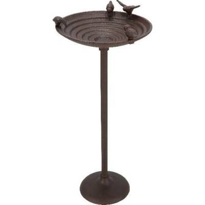 Esschert Design Koupel pro ptáčky BEST FOR BIRDS litinová na noze 60x27cm hnědá