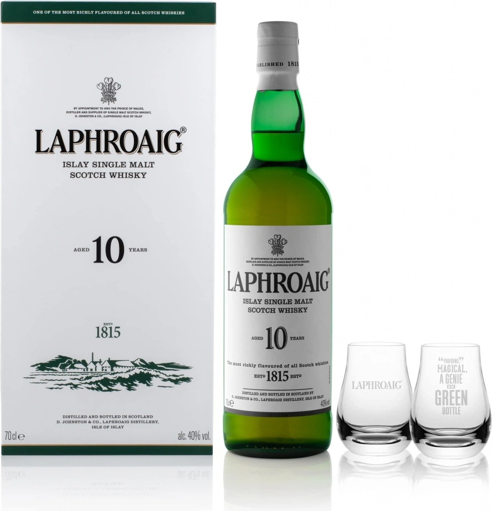 Laphroaig 10年 2本セット お一人様3本限り<cr>ラフロイグ 10年 700ml 40度 並行 箱付き