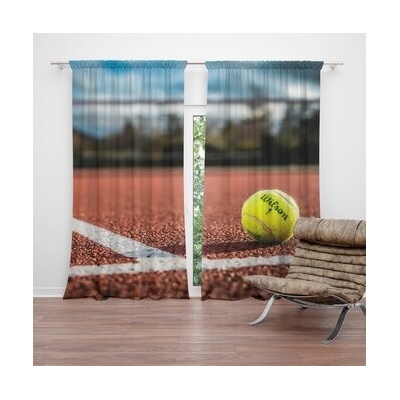 Sablio Závěsy Tennis: 2 ks - 140x250 cm - Sablio