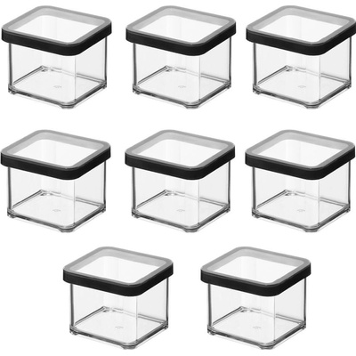 Rotho set Loft černý 8x 500 ml