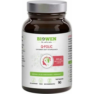 Biowen Q-folic Metylovaná kyselina listová 5-MTHF 90 kapsúl