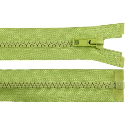 Pro Háčkování Kostěný zip No 5 délka 50 cm světle zelený