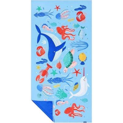 Spokey KIDDY Rychleschnoucí sportovní ručník, 80 x 160 cm mořský svět