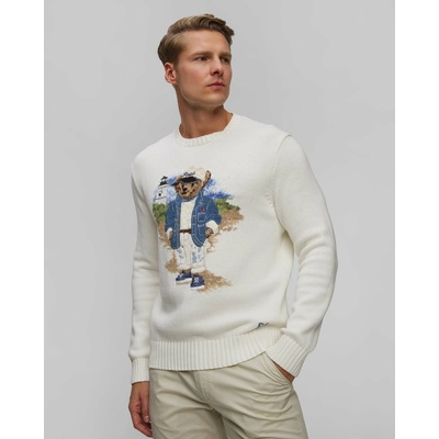Polo Ralph Lauren pánsky sveter biely