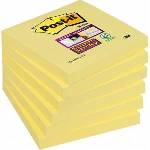 Post-it Sticky Notes POST-IT Super Sticky (654-6SSCY-EU), 76x76mm, 1x90 cards. , yellow
