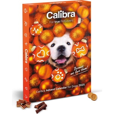 Calibra adventný kalendár pre psov 2025 mäsové maškrty 34,7 × 29,2 × 2,6 cm