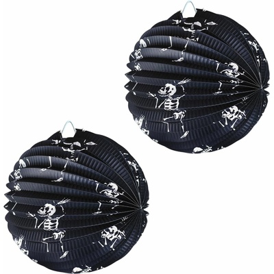 Rappa Lampion Halloween kulatý kostlivci 25 cm 8590687000438 – Zboží Dáma