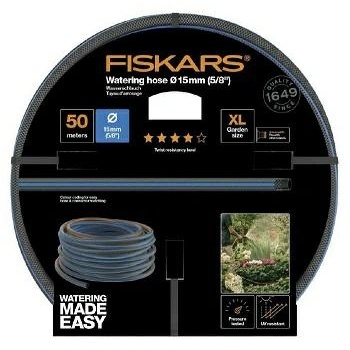 Fiskars Градински маркуч, Fiskars, 15 мм, 5/8", 50 м, Ниво на устойчивост на усукване 4 (1027099) (1027099)